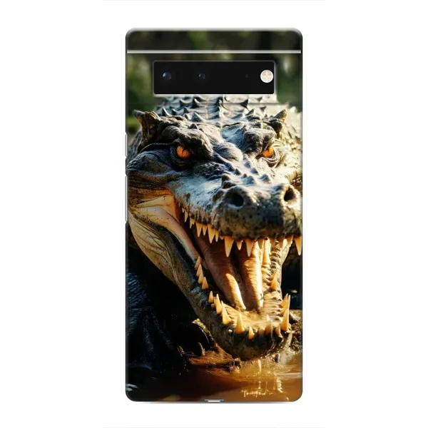 Чехол с принтом «Опасный крокодил» для Google Pixel 6