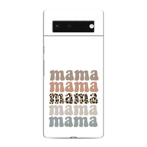 Чехол с принтом «Текстовый коллаж мама» для Google Pixel 6