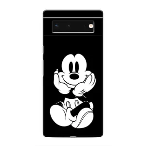 Эксклюзивный чехол для Google Pixel 6 (AlphaPrint - Мультяшные) (Микки на черном)