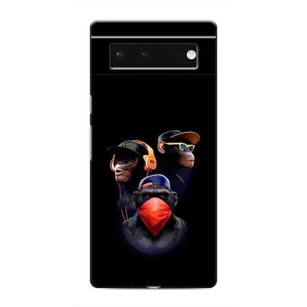Чехол с принтом «Три обезьяны» для Google Pixel 6 Чехол с принтом «Три обезьяны» для Google Pixel 6