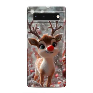 Яркий чехол для Google Pixel 6 с Зимними Оленятами