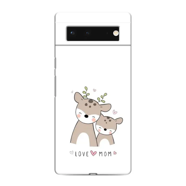 Чехол с принтом «Оленята мама и малыш» для Google Pixel 6