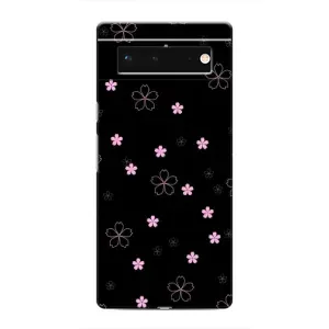 Чехол с принтом «Розовые цветы на черном» для Google Pixel 6