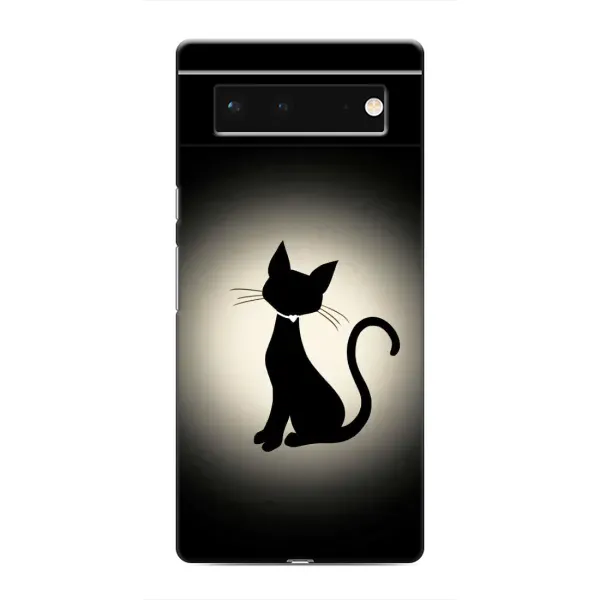 Чехол с принтом «Силуэт котика» для Google Pixel 6 Чехол с принтом «Силуэт котика» для Google Pixel 6