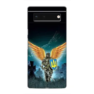 Чехлы с картинкой ЗСУ для Google Pixel 6 (AlphaPrint) (Солдат ЗСУ)