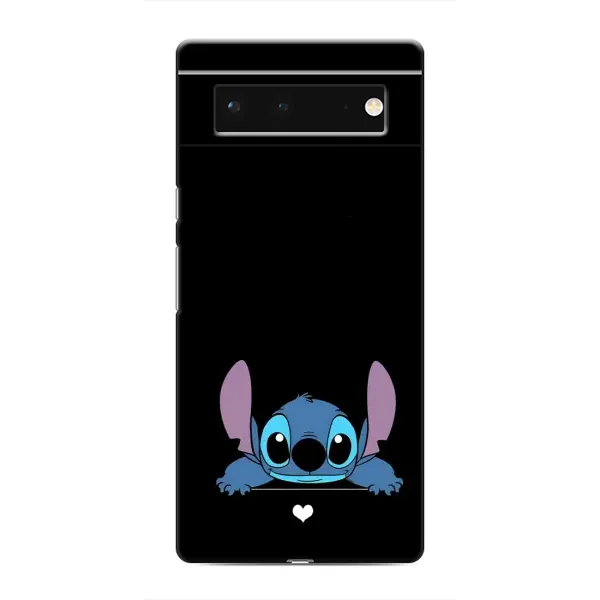Чехол с принтом «Стич на черном» для Google Pixel 6