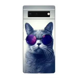 Чехол с принтом «Стильный кот» для Google Pixel 6