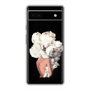 Чехлы (ART) Цветы на Google Pixel 6a (VPrint) (Білі квіти)