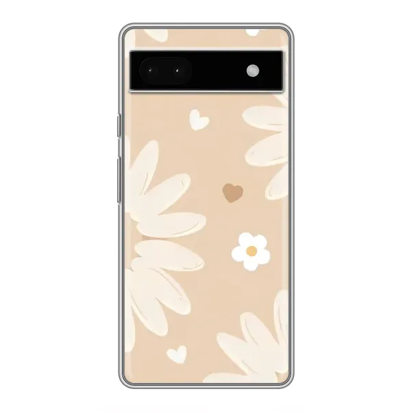 Чехол с принтом «Бежевые цветы» для Google Pixel 6a Чехол с принтом «Бежевые цветы» для Google Pixel 6a