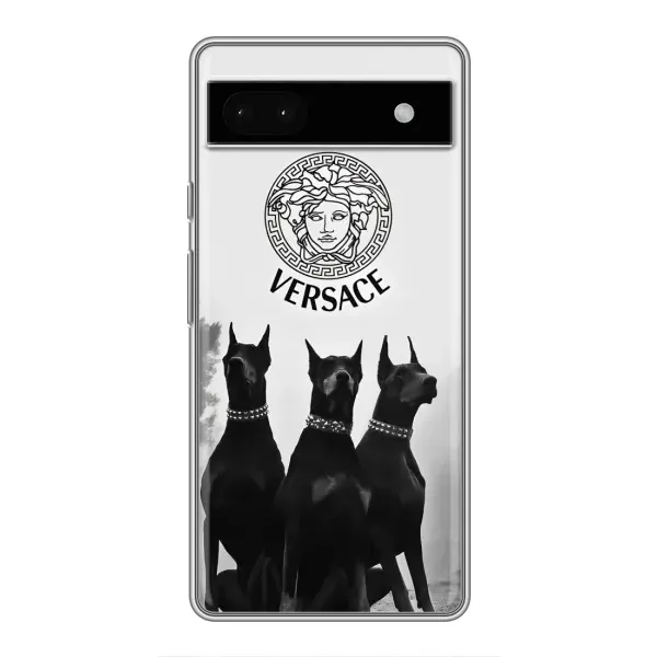 Чехол с принтом «Доберман Версаче» для Google Pixel 6a Чехол с принтом «Доберман Версаче» для Google Pixel 6a