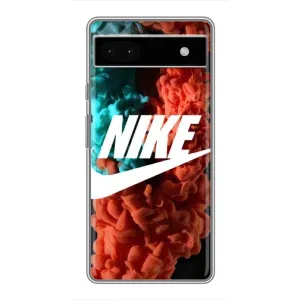 Чехол для Google Pixel 6a - с принтом Найк (AlphaPrint) (Дымчатый найк)