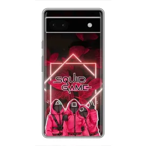 Чохол Гра в кальмара для Google Pixel 6a (Охоронці Гра кальмара)