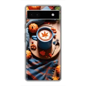 Чохол з принтом «Кава і гарбузики» для Google Pixel 6a