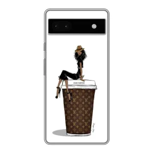Чехлы Луи Витон для Google Pixel 6a (AlphaPrint - LOUIS VUITTON) (кофе LOUIS VUITTON)