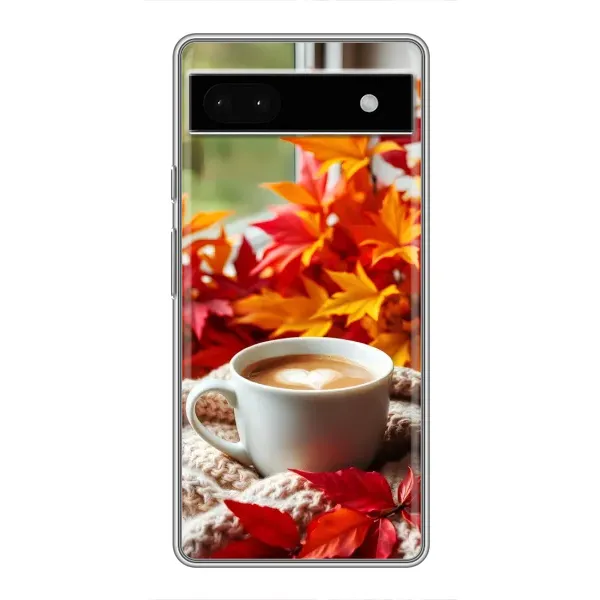 Чохол з принтом «Кава та листя» для Google Pixel 6a Чохол з принтом «Кава та листя» для Google Pixel 6a