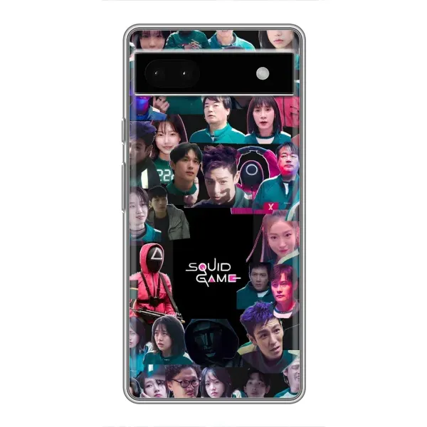 Чохол з принтом «Колаж Гра кальмара» для Google Pixel 6a