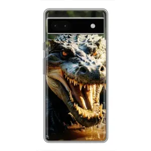 Чохол з принтом «Небезпечний крокодил» для Google Pixel 6a