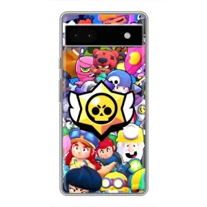 Чехол для Google Pixel 6a Бравл Старс (VPrint)