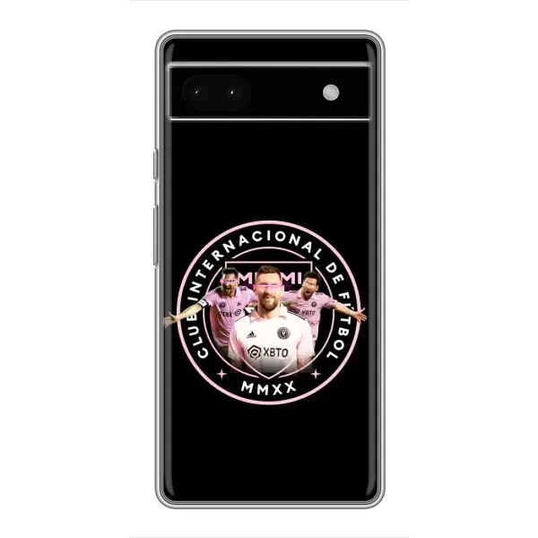 Чехол с принтом «Месси в лого» для Google Pixel 6a Чехол с принтом «Месси в лого» для Google Pixel 6a