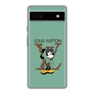 Чехлы Луи Витон для Google Pixel 6a (AlphaPrint - LOUIS VUITTON) (Микки Маус LV)