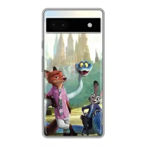 Чохол Зоотрополіс на Google Pixel 6a (Герої мультфільму Зоотрополіс)