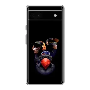 Чехол с принтом «Три обезьяны» для Google Pixel 6a