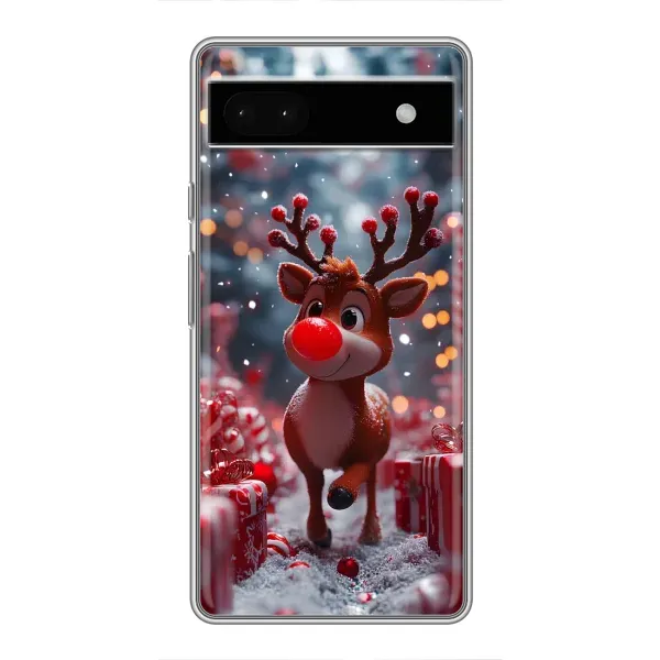 Чехол с принтом «Олень среди подарков» для Google Pixel 6a