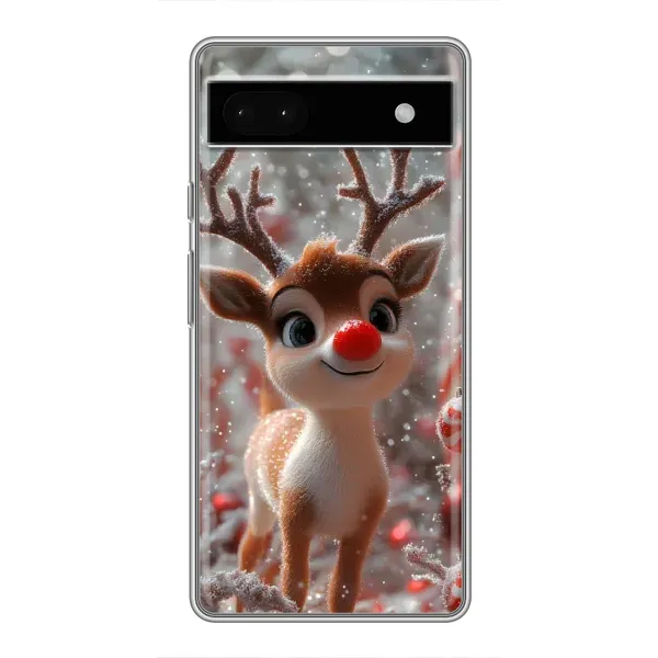 Чехол с принтом «Олень с носом» для Google Pixel 6a