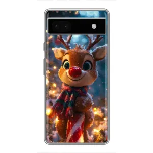 Чехол с принтом «Олень с шарфом» для Google Pixel 6a