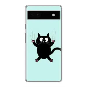 Чехол с принтом «Падающий кот» для Google Pixel 6a