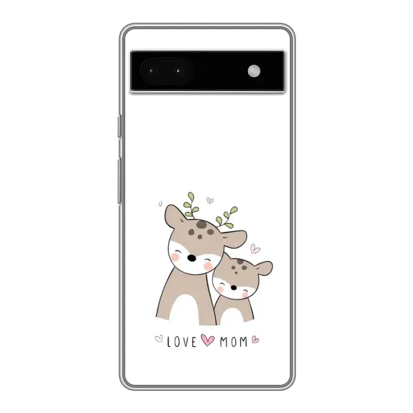 Чехол с принтом «Оленята мама и малыш» для Google Pixel 6a