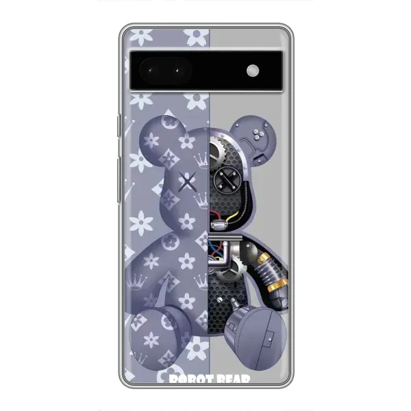 Чехол с принтом «Робот Мишка» для Google Pixel 6a