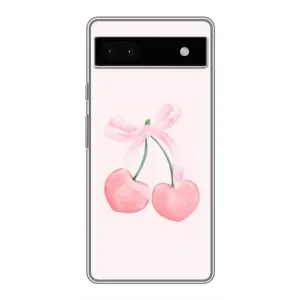 Чохол з принтом «Рожеві вишні» для Google Pixel 6a