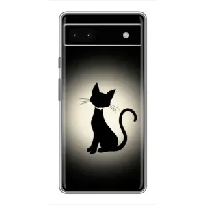 Чехол с принтом «Силуэт котика» для Google Pixel 6a