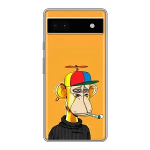 Чехлы с Обезьянами NFT для Google Pixel 6a (AlphaPrint) (Скучающая Обезьяна NFT)