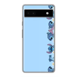Чохол з принтом Стіч на Google Pixel 6a (Стіч фон)