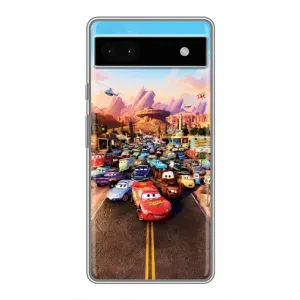 Силіконовий чохол Маквін для Google Pixel 6a (Тачки на трасі)