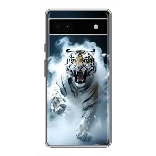 Чохол з принтом «Білий тигр у диму» для Google Pixel 6a Чохол з принтом «Білий тигр у диму» для Google Pixel 6a