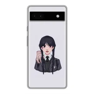 Чохли Венсдей на Google Pixel 6a Уенсдей (AlphaPrint) (Венздей і Річ)