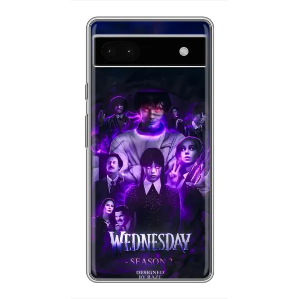 Чехол с принтом «Фиолетовая магия Уэнздей» для Google Pixel 6a Чехол с принтом «Фиолетовая магия Уэнздей» для Google Pixel 6a