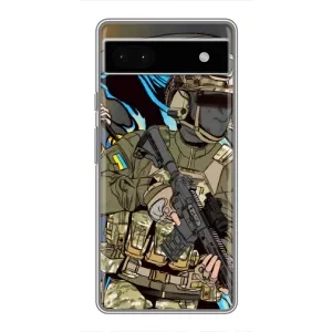 Чехлы с картинкой ЗСУ для Google Pixel 6a (AlphaPrint) (Воїн ЗСУ)