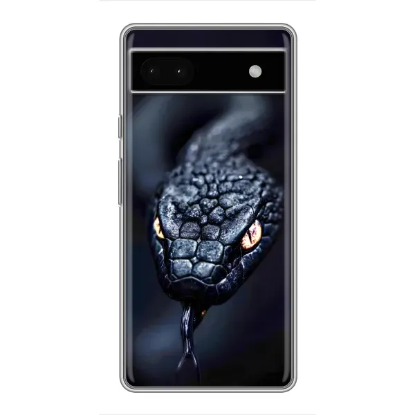 Чохол з принтом «Чорна змія» для Google Pixel 6a Чохол з принтом «Чорна змія» для Google Pixel 6a