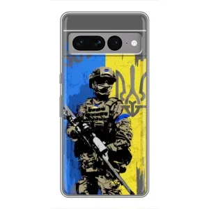 Чехлы с картинкой ЗСУ для Google Pixel 7 Pro (AlphaPrint) (АРТ солдат)