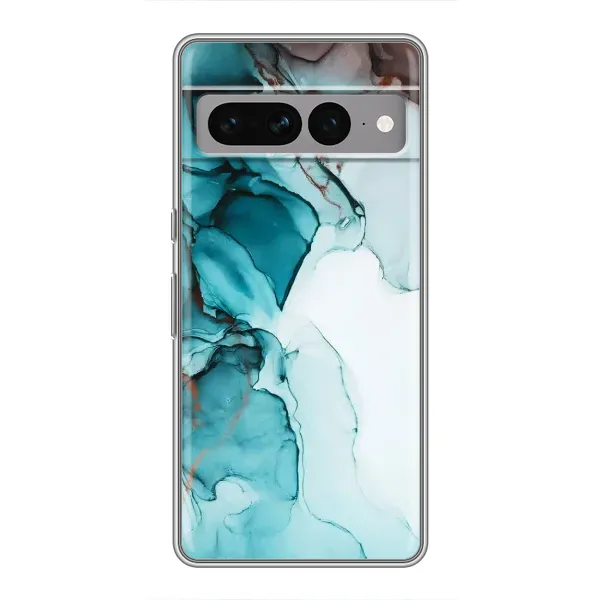 Чехол с принтом «Бирюзовый мрамор» для Google Pixel 7 Pro Чехол с принтом «Бирюзовый мрамор» для Google Pixel 7 Pro