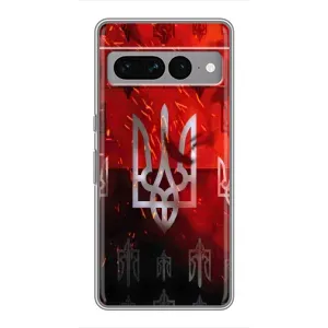 Украинские Чехлы для Google Pixel 7 Pro с картинкой УПА (AlphaPrint) (ГЕРБ УПА)