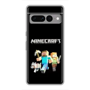 Чехол Майнкрафт на Google Pixel 7 Pro (AlphaPrint) Minecraft (герои Minecraft)