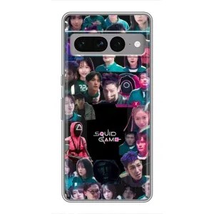Чохол Гра в кальмара для Google Pixel 7 Pro (Колаж Гра кальмара)