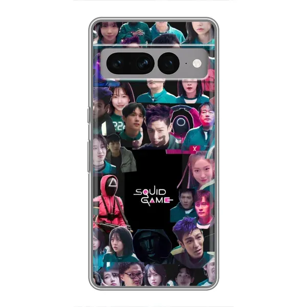 Чохол з принтом «Колаж Гра кальмара» для Google Pixel 7 Pro