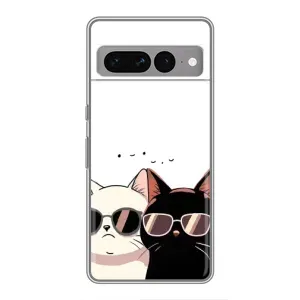 Чохол з принтом «Коти в окулярах» для Google Pixel 7 Pro