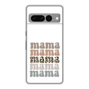Чехол с принтом «Текстовый коллаж мама» для Google Pixel 7 Pro